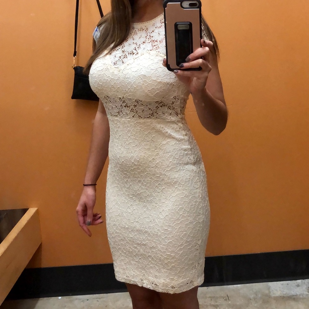 White lace dress